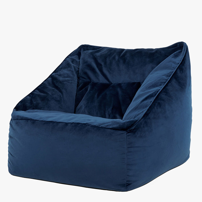 Natalia Samt-Sitzsack – Marineblau
