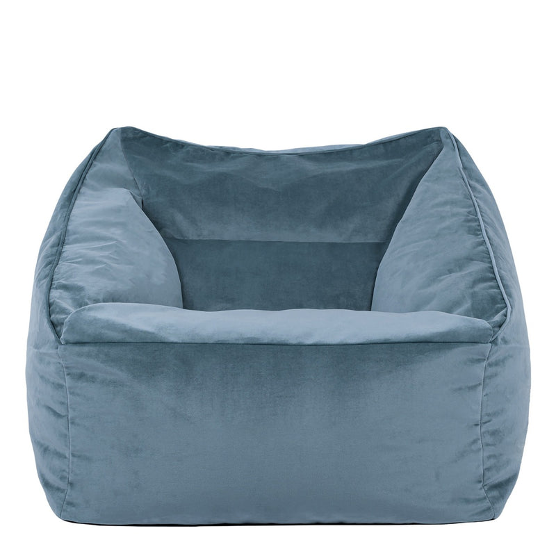 Natalia Sessel-Sitzsack mit Samtbezug, Hellblau