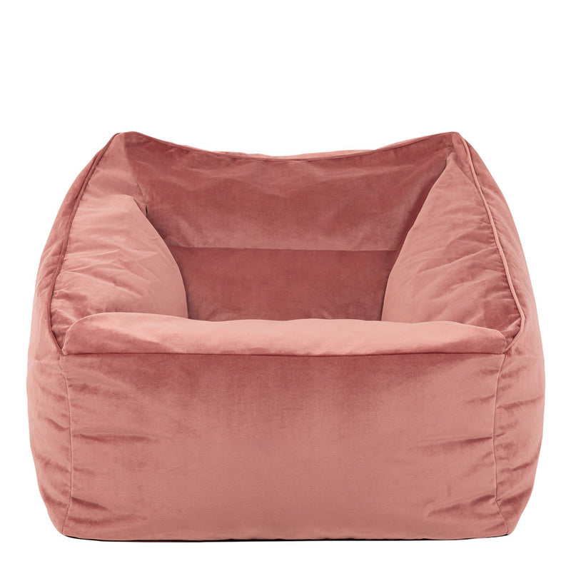 Natalia Sessel-Sitzsack mit Samtbezug, Dämmerungsrosa