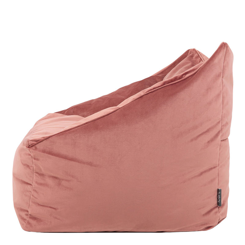 Natalia Sessel-Sitzsack mit Samtbezug, Dämmerungsrosa