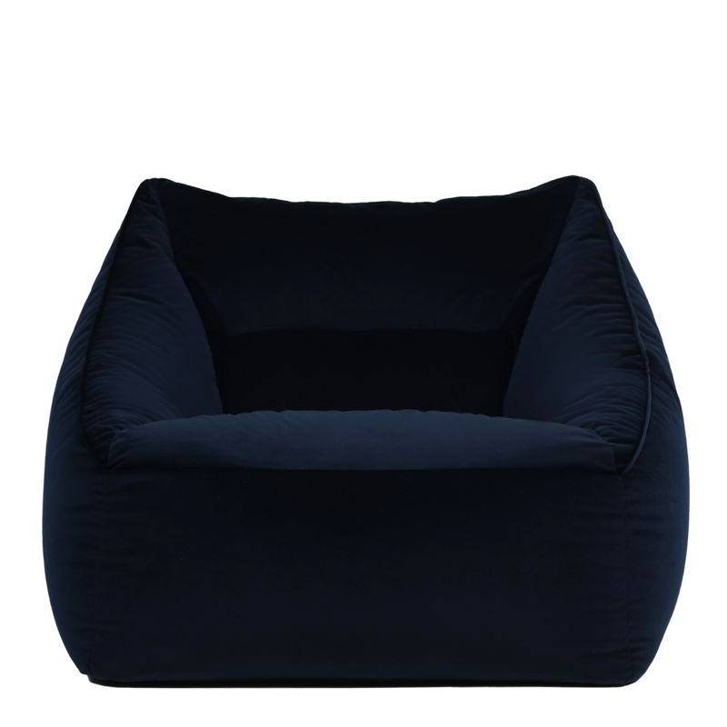 Natalia Sessel-Sitzsack mit Samtbezug, Mitternachtsblau