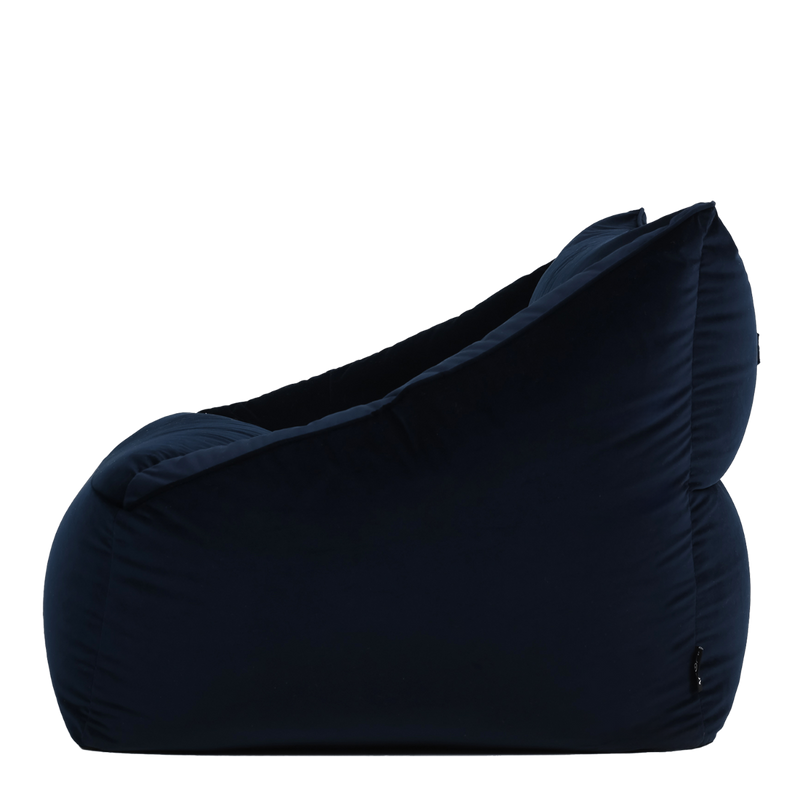 Natalia Sessel-Sitzsack mit Samtbezug, Mitternachtsblau
