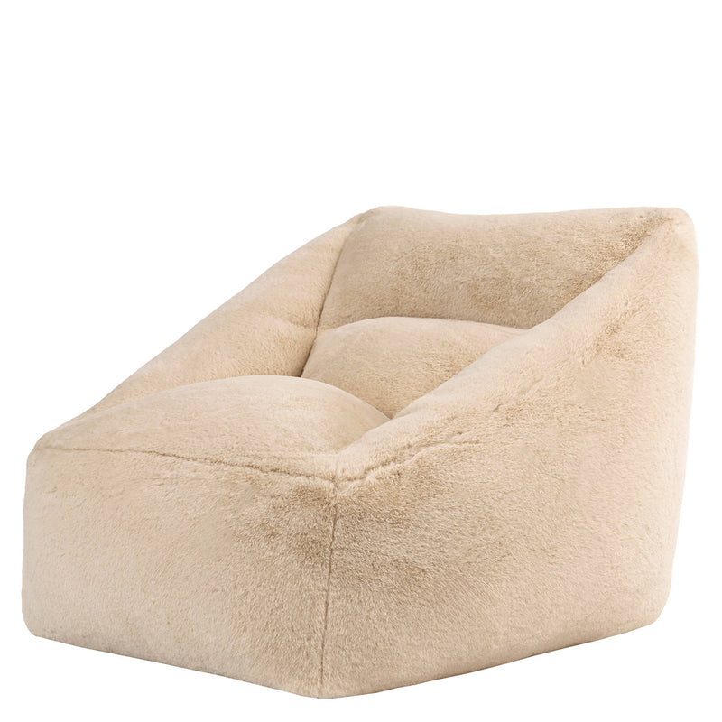 Natalia Sessel-Sitzsack, Kunstkaninchenfell, Naturfarbe 