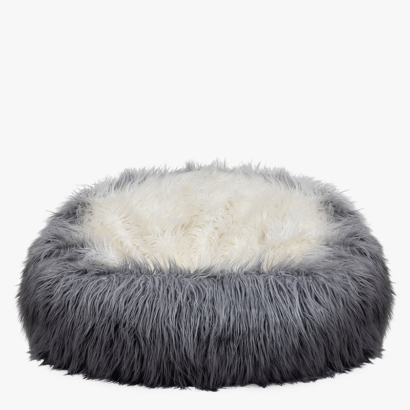 Sitzsack aus Kunstfell – Grau