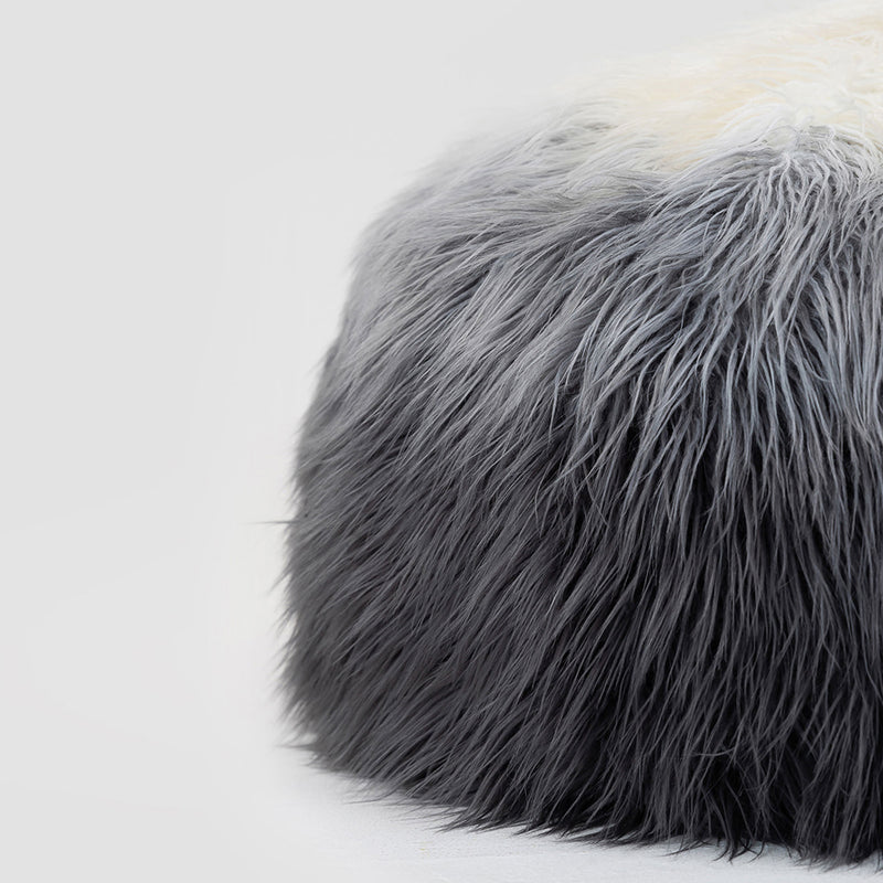 Sitzsack aus Kunstfell – Grau