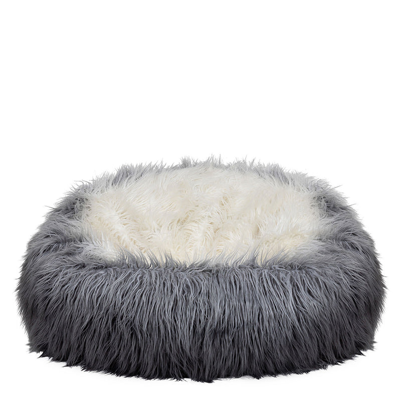 Sitzsack aus Kunstfell – Grau