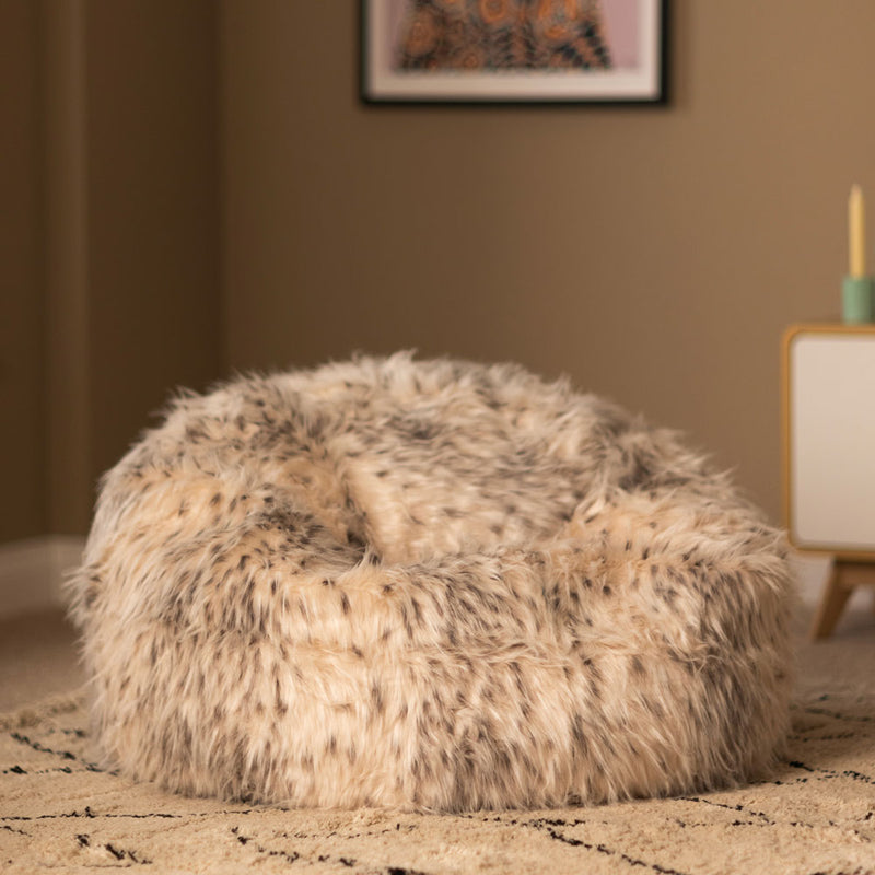Sitzsack aus Kunstfell – Natur