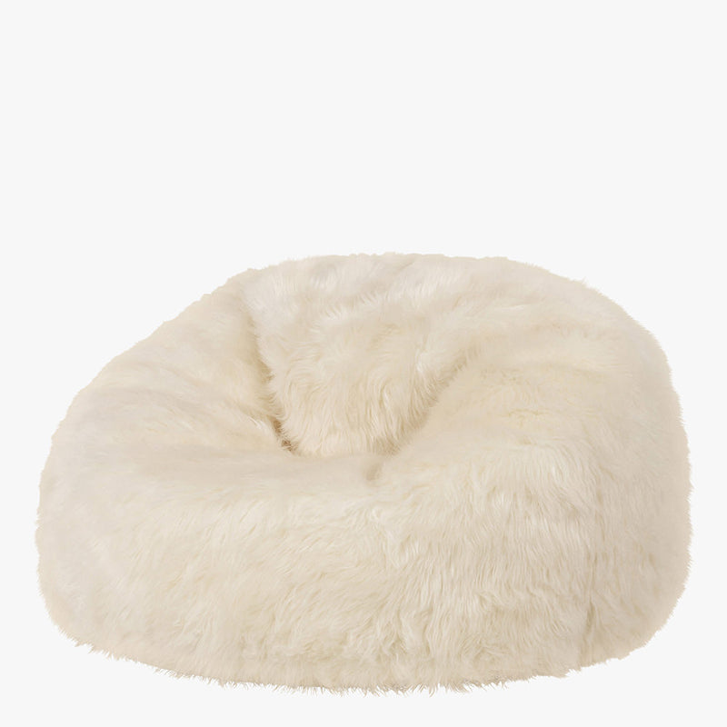 Layla Spikey Kunstfell-Sitzsack - Beige