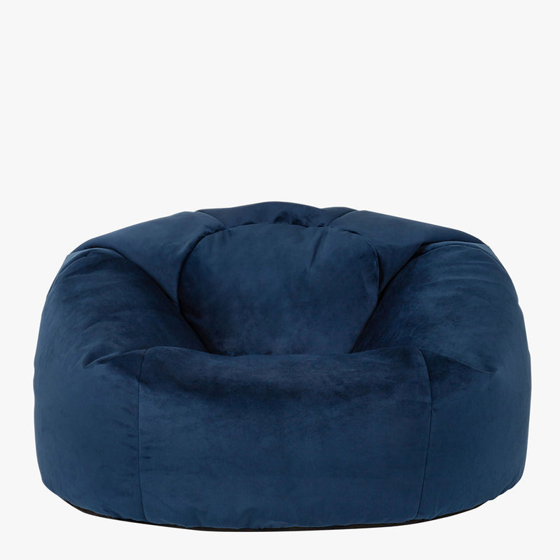 Kingston Velvet Klassischer Sitzsack - Marineblau