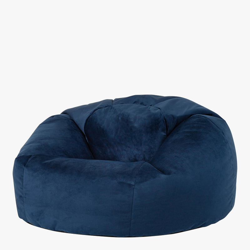 Kingston Velvet Klassischer Sitzsack - Marineblau