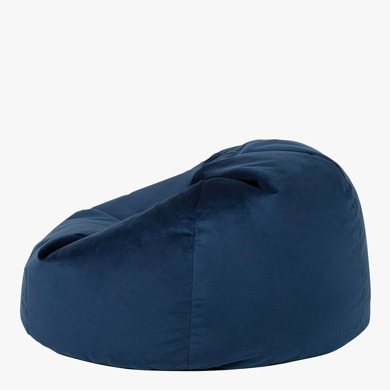 Kingston Velvet Klassischer Sitzsack - Marineblau