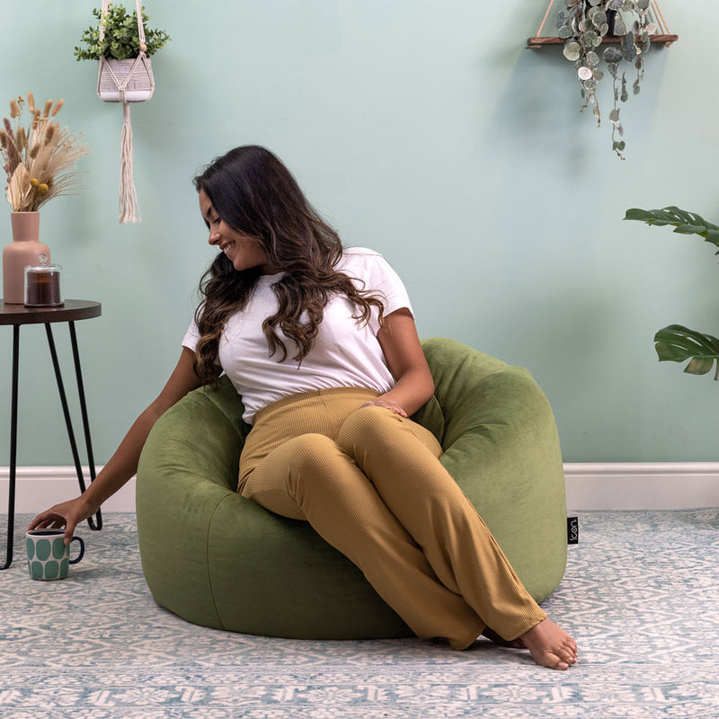 Sitzsack "Kingston Velvet Classic" – Salbeigrün
