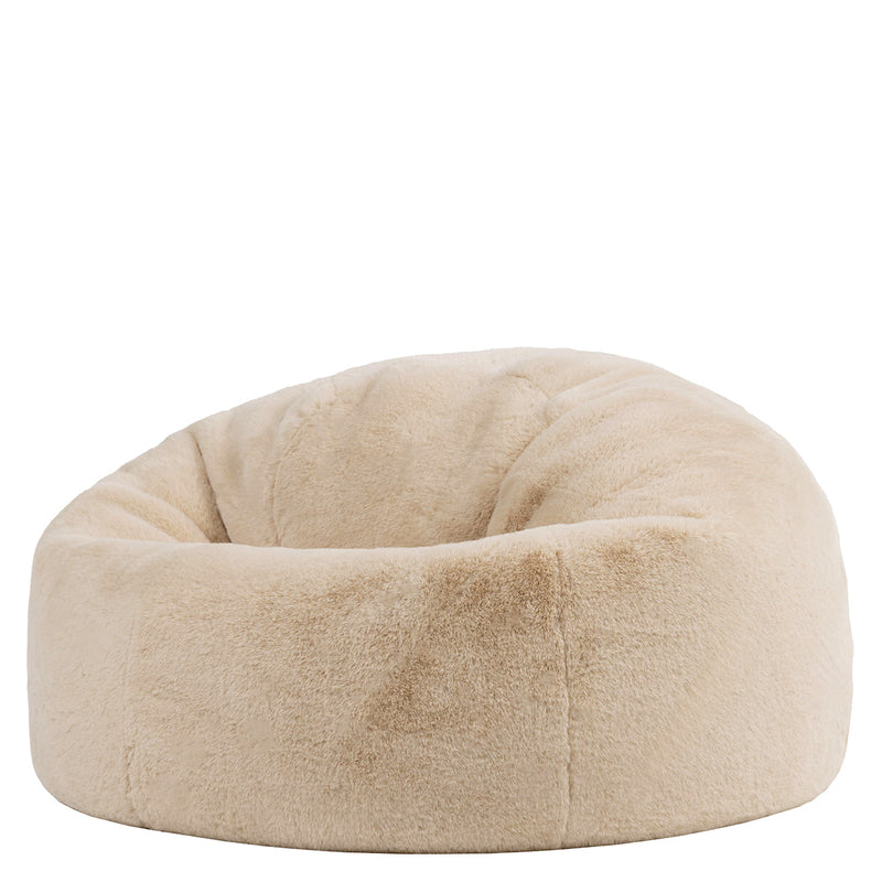 Kingston Klassischer Sitzsack, Kunsttkaninchenfell, Naturfarbe 