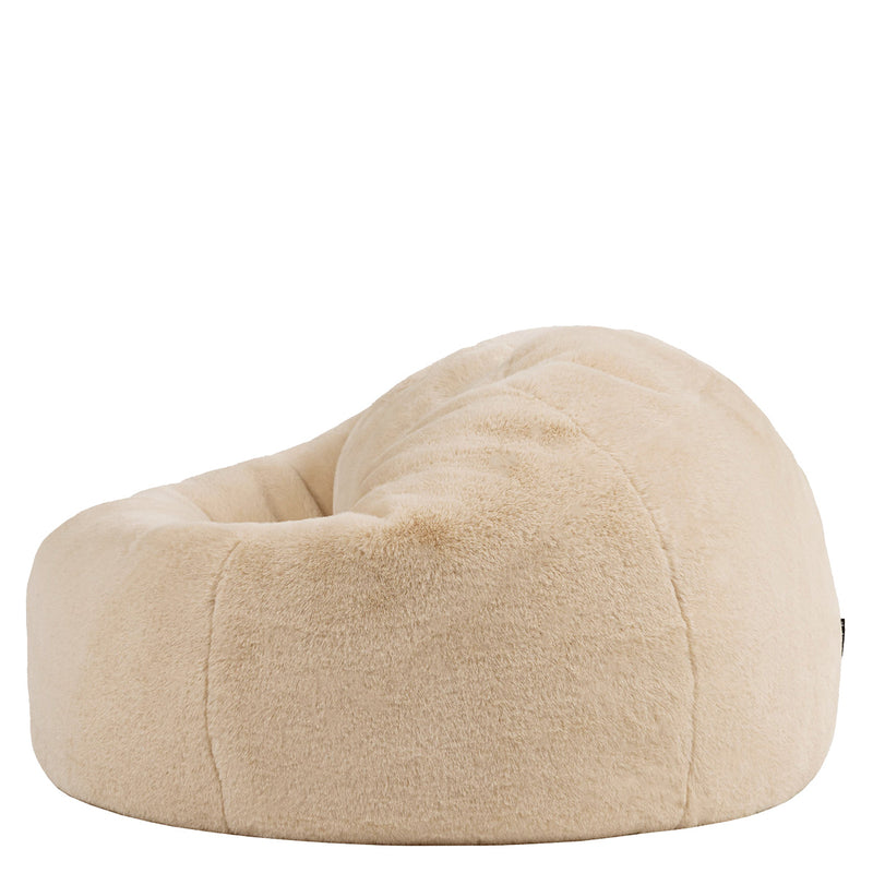 Kingston Klassischer Sitzsack, Kunsttkaninchenfell, Naturfarbe 
