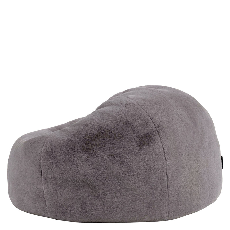 Kingston Klassischer Sitzsack, Kunstkaninchenfell, Hellgrau