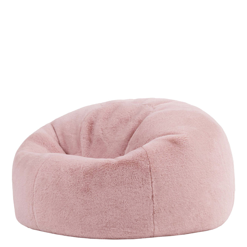 Kingston Klassischer Sitzsack, Kunstkaninchenfell, Rosé