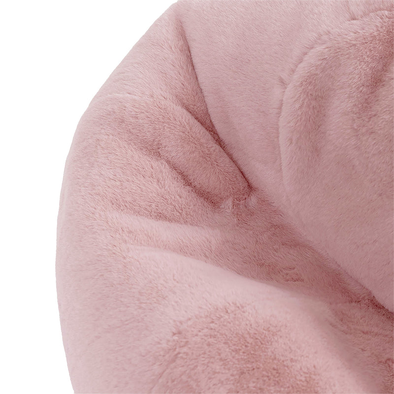 Kingston Klassischer Sitzsack, Kunstkaninchenfell, Rosé