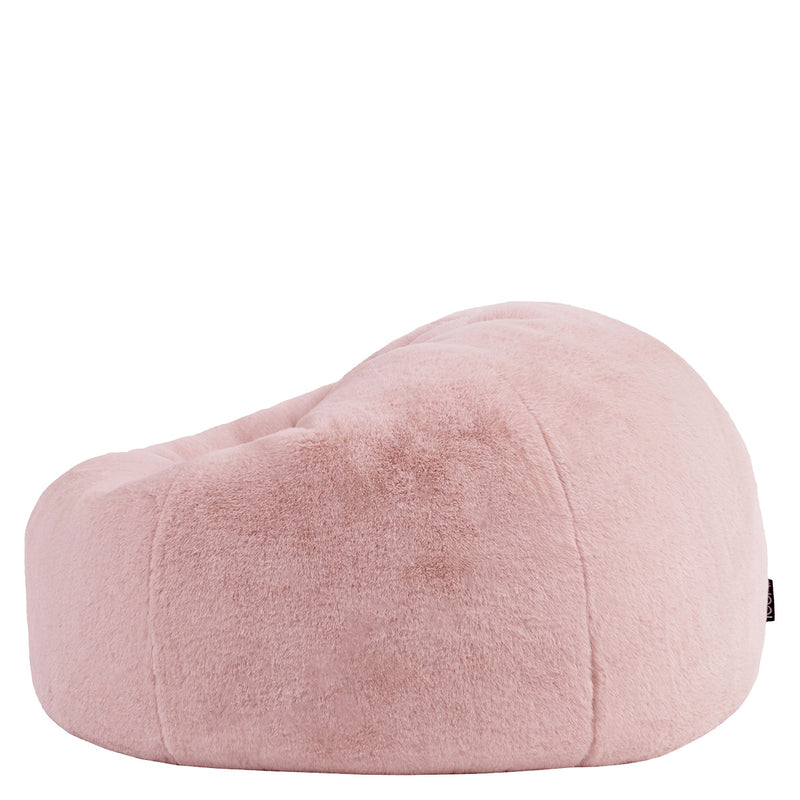 Kingston Klassischer Sitzsack, Kunstkaninchenfell, Rosé