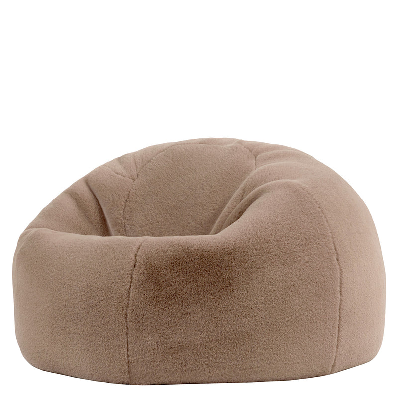 Kingston Klassischer Sitzsack, Kunstkaninchenfell, Mokka-Braun
