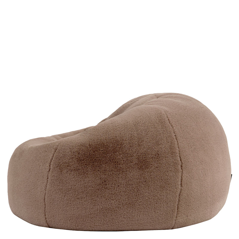Kingston Klassischer Sitzsack, Kunstkaninchenfell, Mokka-Braun