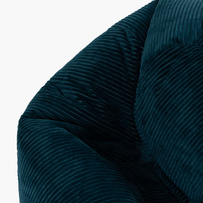 Kingston Klassischer Sitzsack XL, Cord, Blaugrün