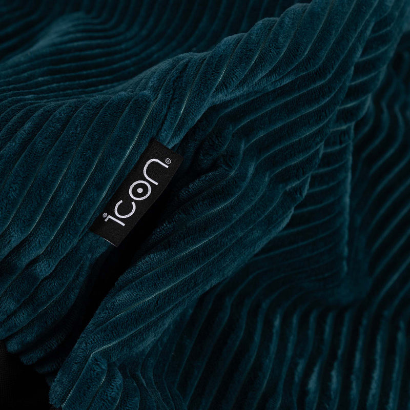 Kingston Klassischer Sitzsack XL, Cord, Blaugrün