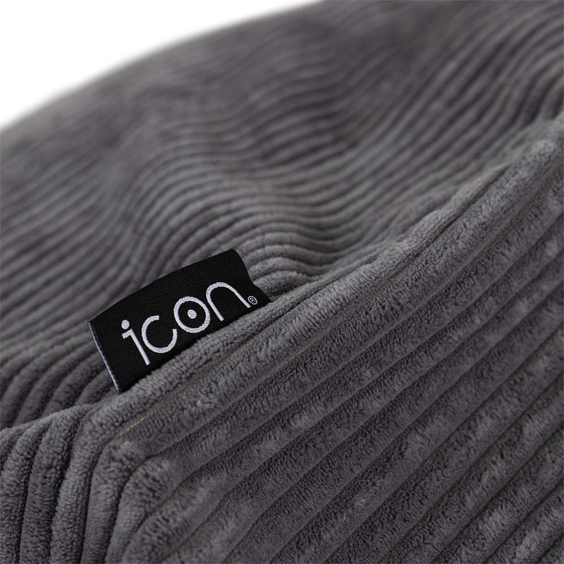 Kingston Klassischer Sitzsack XL, Cord, Anthrazit