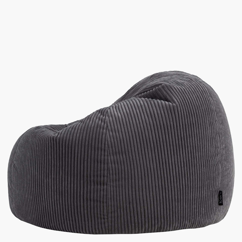 Kingston Klassischer Sitzsack XL, Cord, Anthrazit