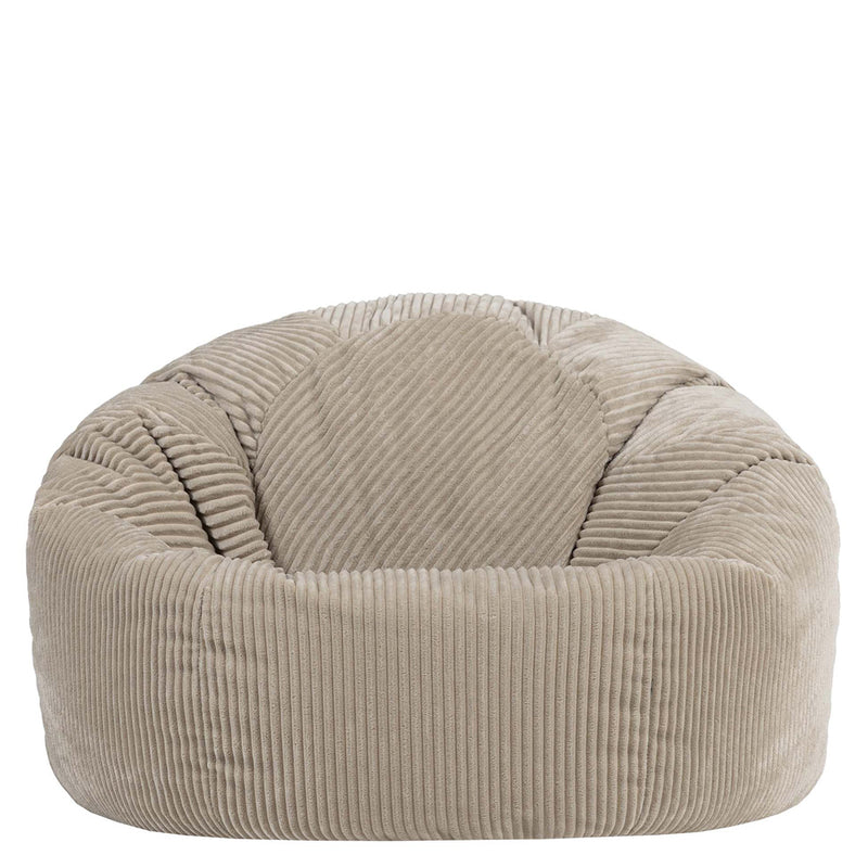 Kingston Klassischer Sitzsack XL, Cord, Steingrau 