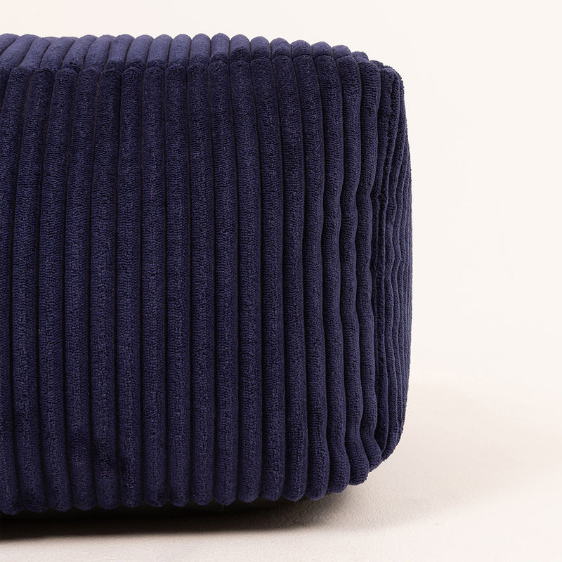 Amara Fußhocker, Cord, Marinebleu