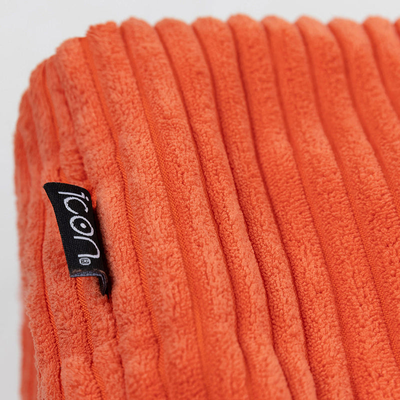 Amara Corduroy Quadratischer Hocker - Orange