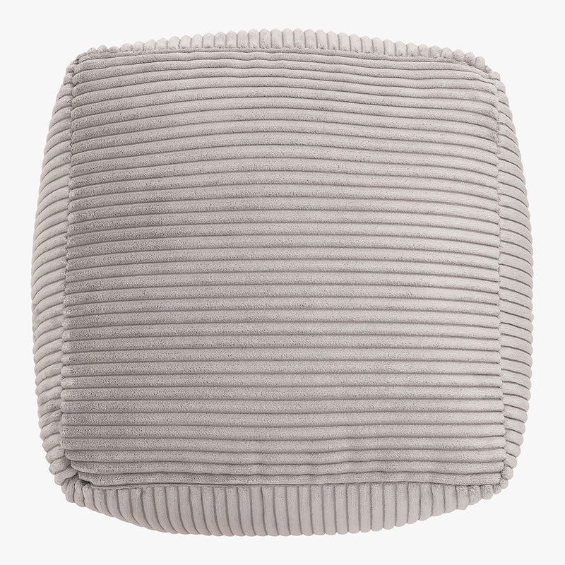 Amara Quadratischer Fußhocker, Cord, Grau