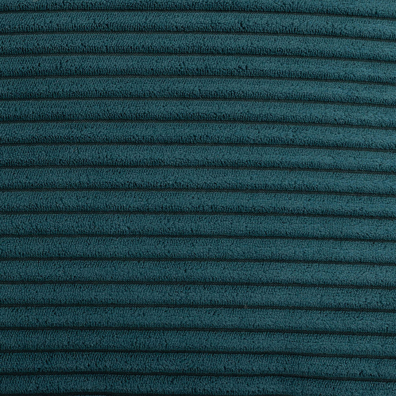 Amara Quadratischer Fußhocker, Cord, Blaugrün