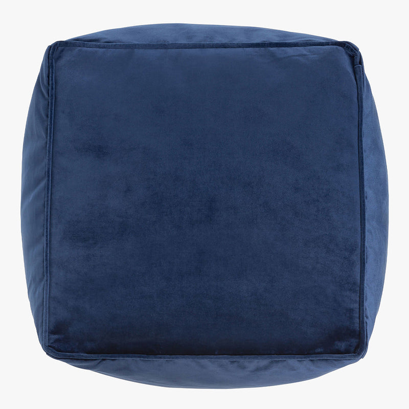 Amara Samt-Sitzhocker – Marineblau