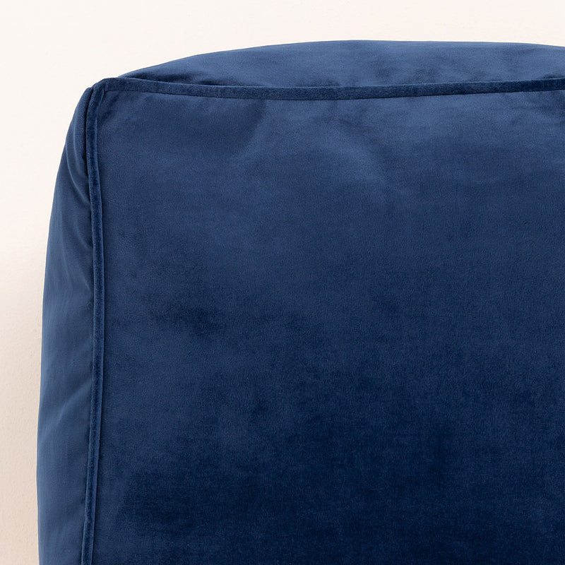 Amara Samt-Sitzhocker – Marineblau