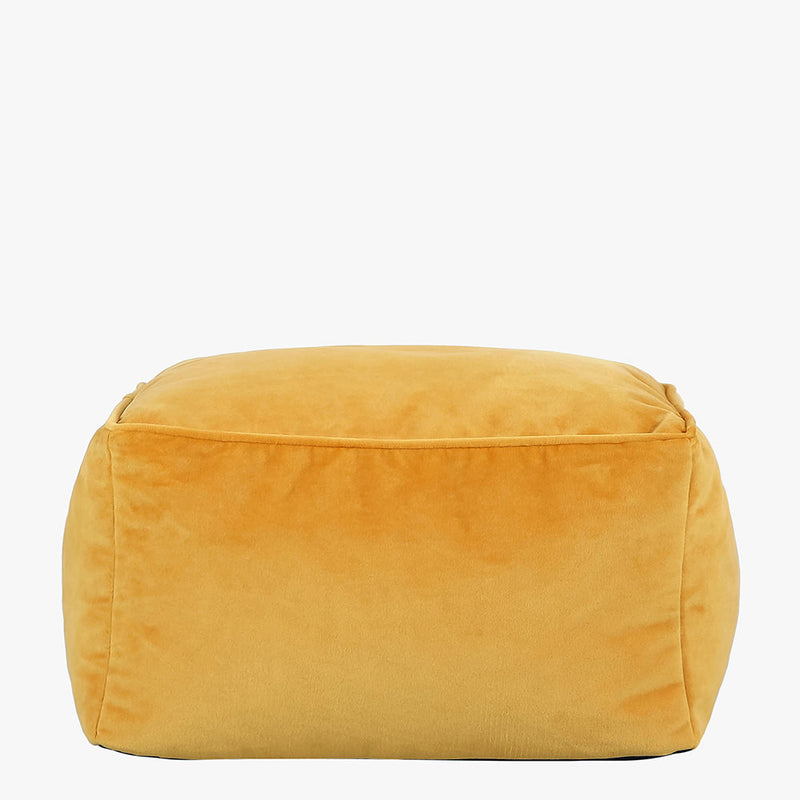 Amara Samt-Fußhocker, Gelb