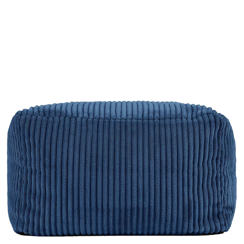Amara Qadratischer Fußhocker, Cord, Denimblau