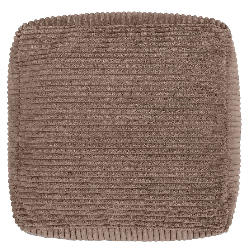 Amara Quadratischer Fußhocker, Cord, Mokka-Braun