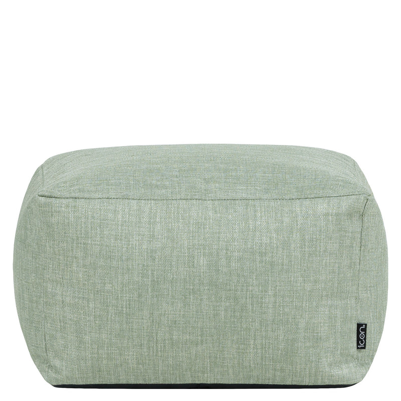 Amara Gewebter, Quadratischer Fußhocker, Outdoor, Salbeigrün 