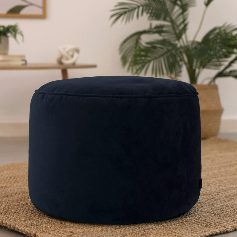 Milano Samt-Hocker, Mitternachtsblau