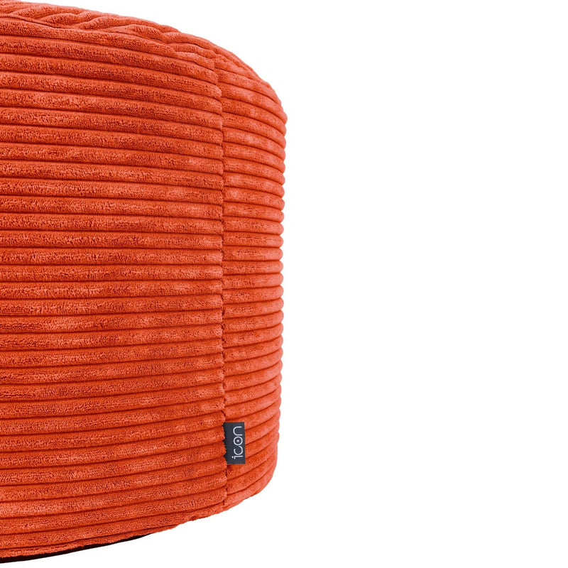 Milano Runder Fußhocker, Cord, Terrakotta