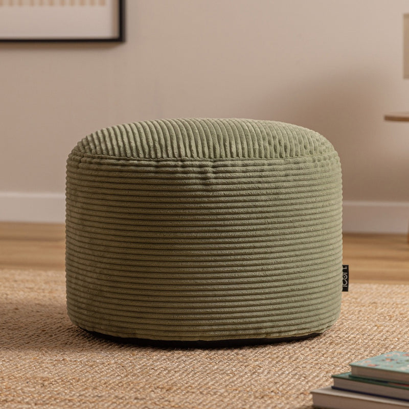 Milano Fußhocker, Cord, Natur