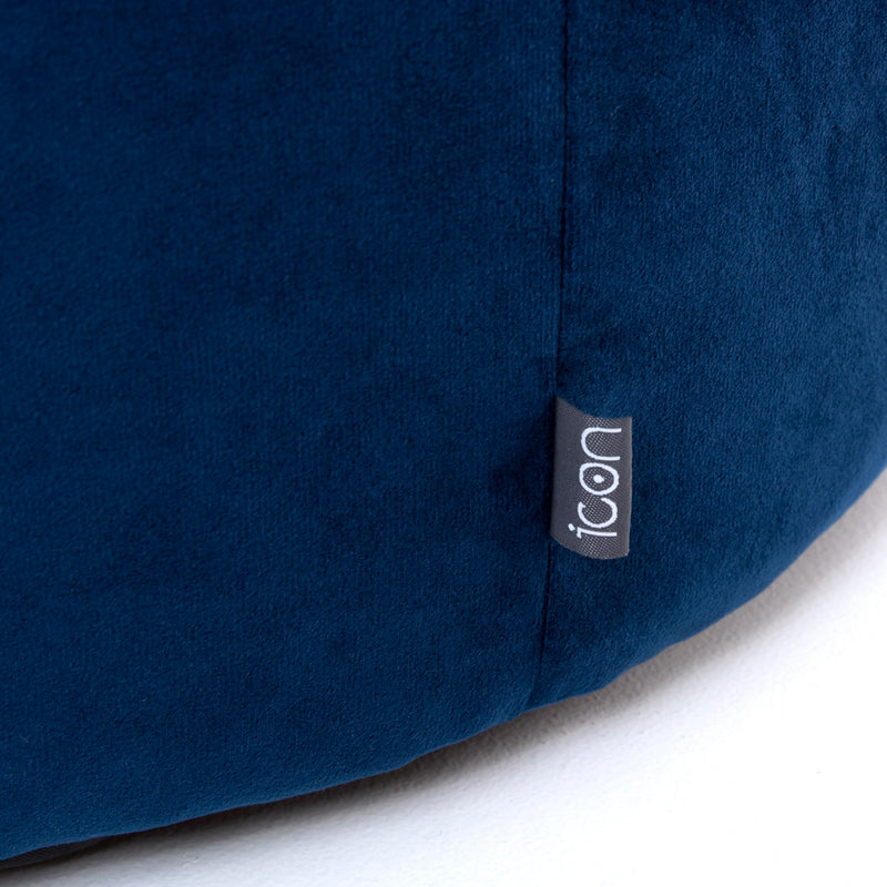 Milano Samt-Pouf - Marineblau