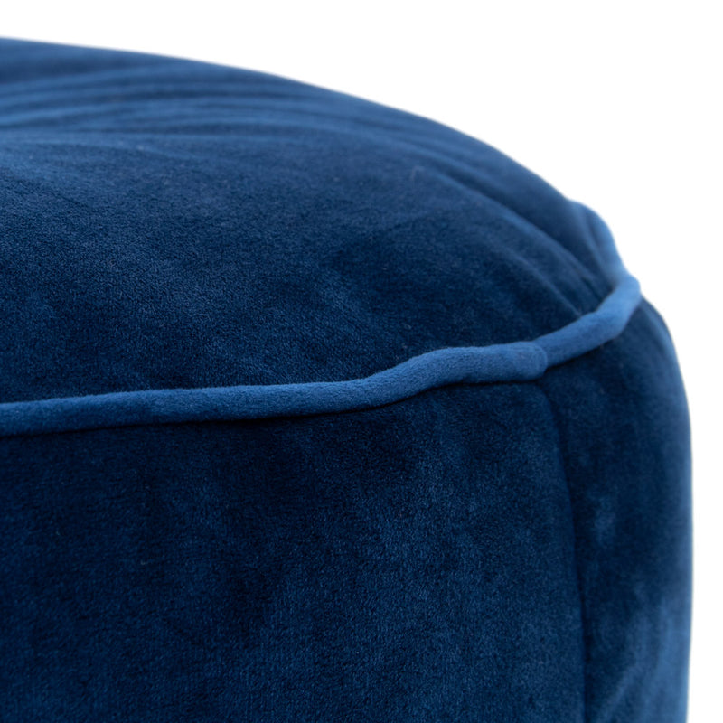 Milano Samt-Pouf - Marineblau