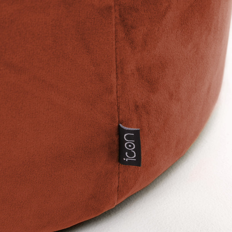 Milano Samt-Sitzpouf - Terrakotta