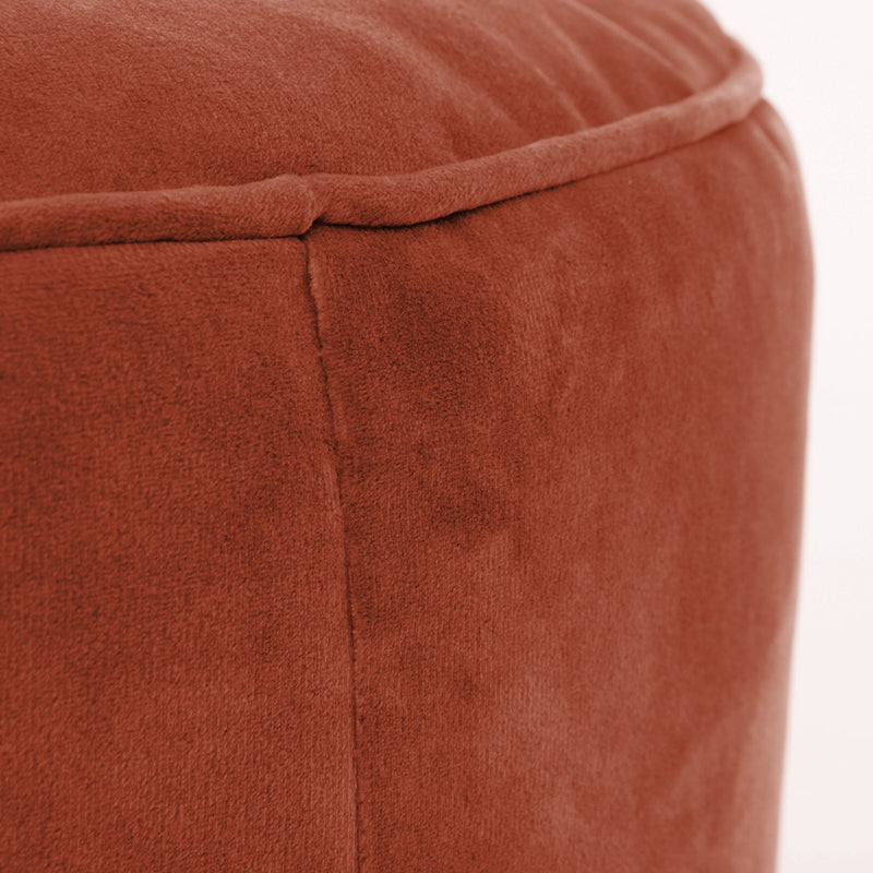 Milano Samt-Sitzpouf - Terrakotta