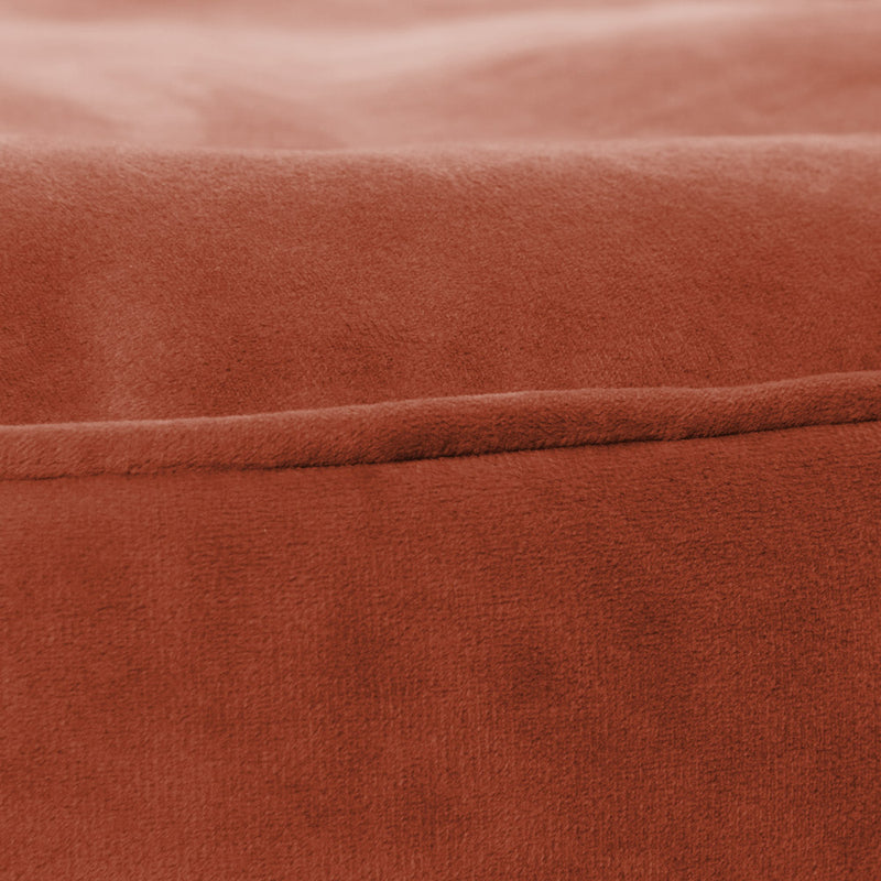 Milano Samt-Sitzpouf - Terrakotta