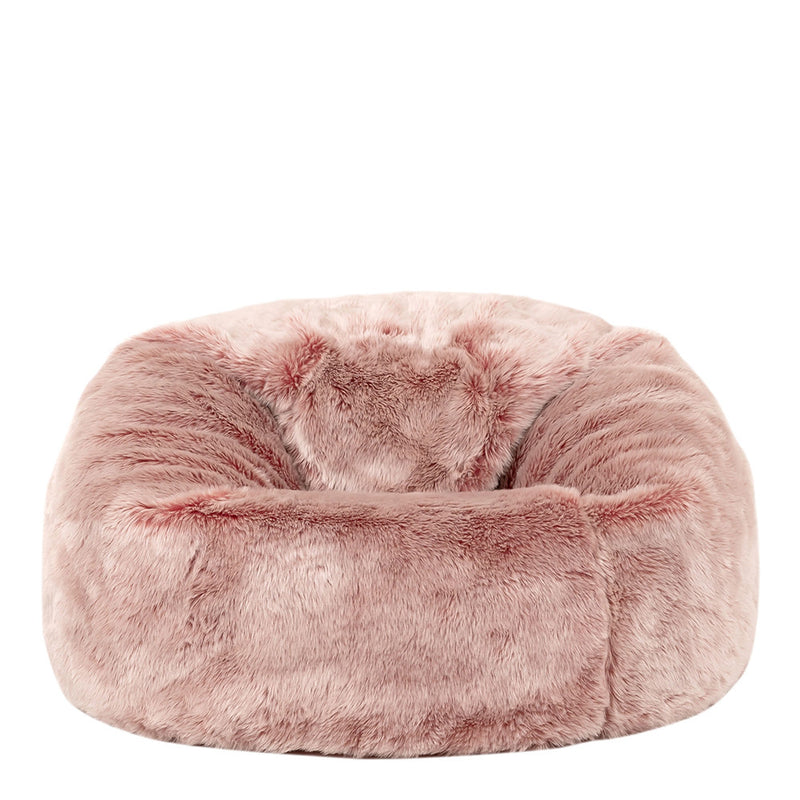 Kunstfell-Sitzsack von für Kinder, Rosa