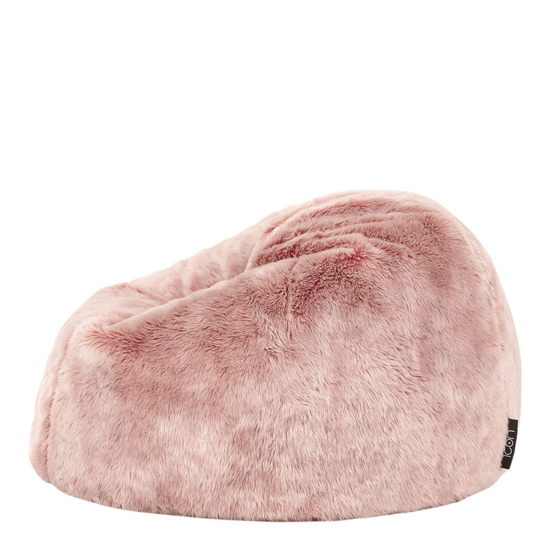 Kunstfell-Sitzsack von für Kinder, Rosa