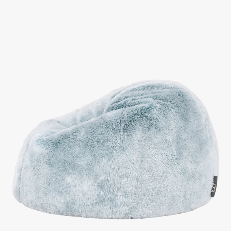 Kinder Kingston Luxus-Sitzsack aus Kunstfell – Hellblau